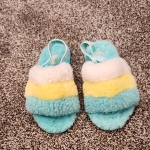 UGG Colorful Fuzzy Slippers